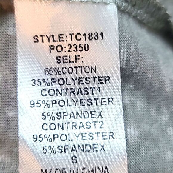 Gigio Tan Top, Camouflage & Leopard Print Accents & Cinched Knot, Size Small,NWT - Picture 10 of 10